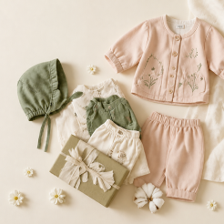 Bộ liền cái chéo Organic Cotton 22